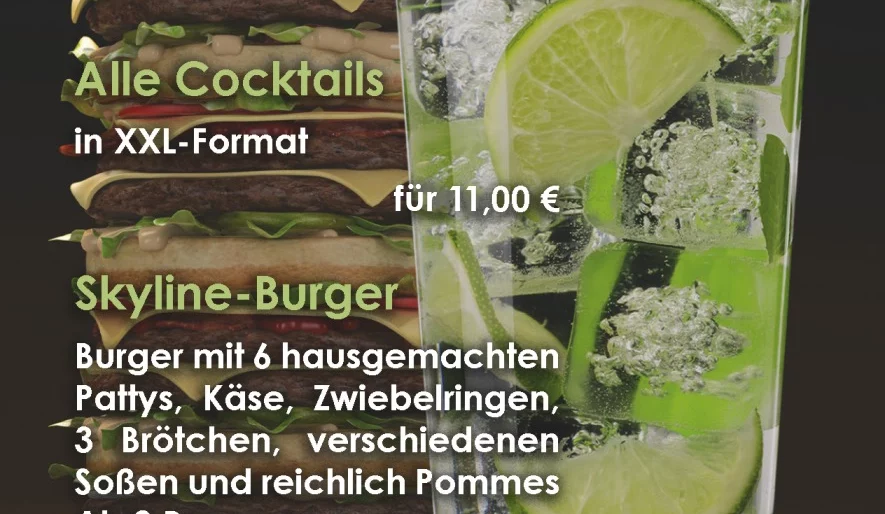 XXL Cocktails und Burger